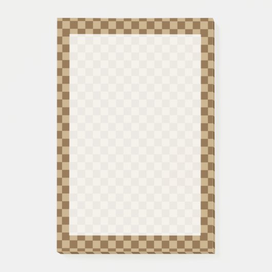 Brown Classic Checkerboard von Shirley Taylor Post-it Klebezettel (Vorderseite)