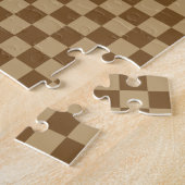 Brown Classic Checkerboard von Shirley Taylor Puzzle (Seite)