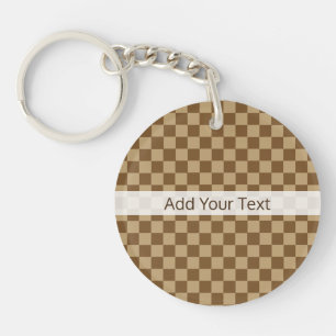 Brown Classic Checkerboard von Shirley Taylor Schlüsselanhänger