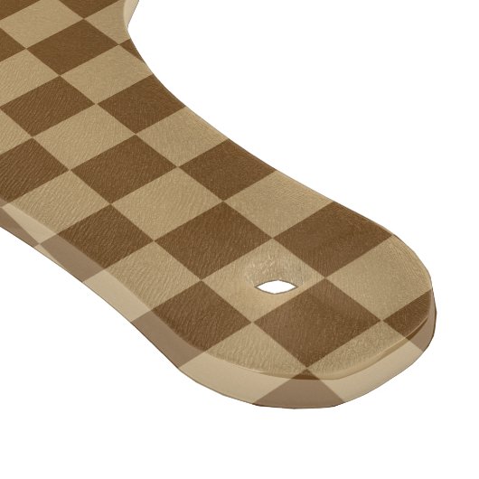 Brown Classic Checkerboard von Shirley Taylor Schneidebrett (Ecke)