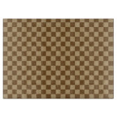 Brown Classic Checkerboard von Shirley Taylor Schneidebrett (Vorderseite)