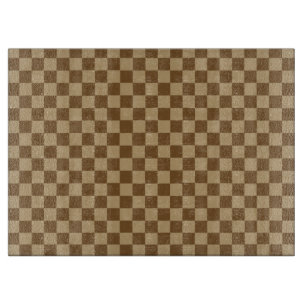 Brown Classic Checkerboard von Shirley Taylor Schneidebrett
