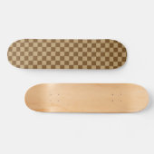 Brown Classic Checkerboard von Shirley Taylor Skateboard (Horizontal)