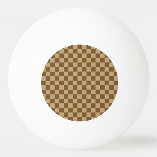 Brown Classic Checkerboard von Shirley Taylor Tischtennisball (Vorderseite)