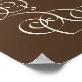 Brown Classic Islamic Wedding Poster (Ecke)