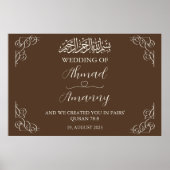 Brown Classic Islamic Wedding Poster (Vorne)