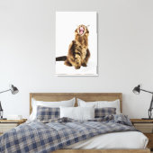 Brown Classic Main Coon Tabby Leinwanddruck (Insitu (Schlafzimmer))