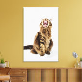 Brown Classic Main Coon Tabby Leinwanddruck (Insitu (Wohnzimmer))