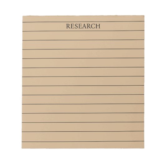 Brown Classic & Stylish Stationery Notizblock (Vorderseite)