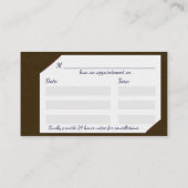 Brown Clipboard with Medical Stethoscope Terminkarte (Rückseite)