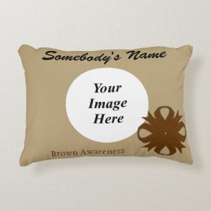 Brown Clover Ribbon Template von Kenneth Yoncich Dekokissen
