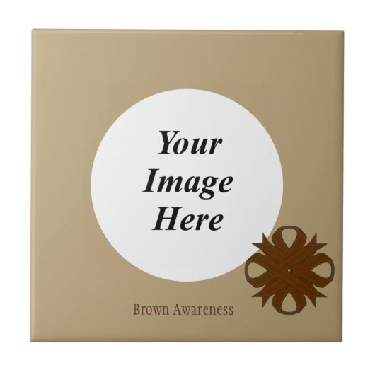 Brown Clover Ribbon Template von Kenneth Yoncich Fliese (Vorderseite)