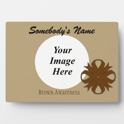 Brown Clover Ribbon Template von Kenneth Yoncich Fotoplatte (Vorderseite)