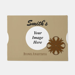 Brown Clover Ribbon Template von Kenneth Yoncich Fußmatte