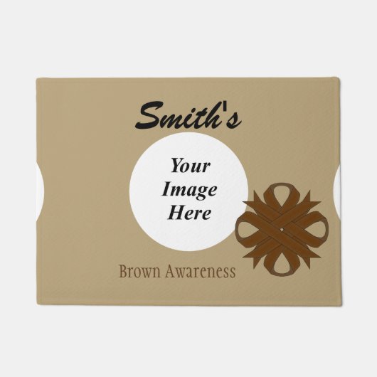 Brown Clover Ribbon Template von Kenneth Yoncich Fußmatte (Vorderseite)