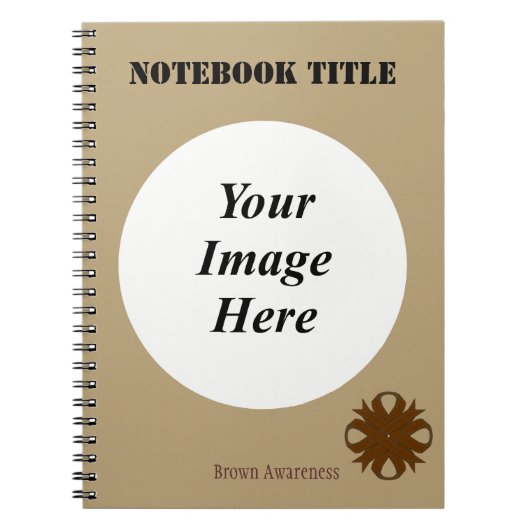 Brown Clover Ribbon Template von Kenneth Yoncich Notizblock (Vorderseite)
