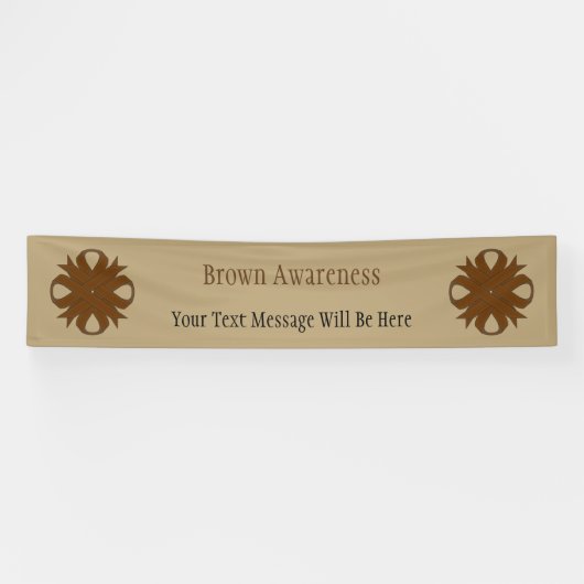 Brown Clover Ribbon von Kenneth Yoncich Banner (Horizontal)