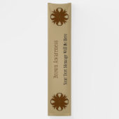 Brown Clover Ribbon von Kenneth Yoncich Banner (Vertikal)