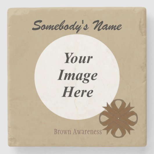 Brown Clover Ribbon von Kenneth Yoncich Steinuntersetzer (Vorderseite)