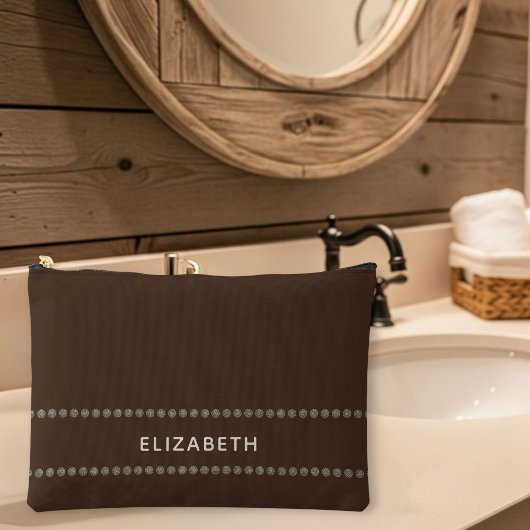 Brown Clutch Bag, Classic Rustic Style, for her Zubehörtasche