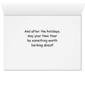 Brown Cockapoo Funny Christmas Dog and Tree (Innenansicht Horizontal (Unten))