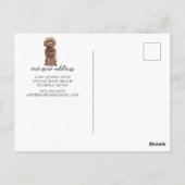 Brown Cockapoo Moving Ankündigung Postkarte (Rückseite)