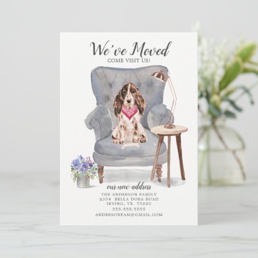 Brown Cocker Spanel Dog | Ankündigung der Beförder (Stehend Vorderseite)