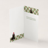 Brown Cocker Spaniel Dog Karierter Weihnachtsfeier (Innenseite)