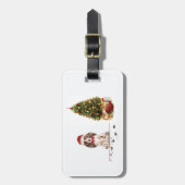 Brown Cocker Spaniel Funny Christmas Dog mit Baum Gepäckanhänger (Vorderseite vertikal)