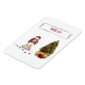 Brown Cocker Spaniel Funny Christmas Dog mit Baum Magnet (Linke Seite)
