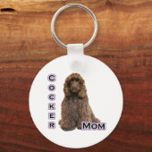 Brown Cocker Spaniel Mama 4 - Schlüsselanhänger (Vorderseite)