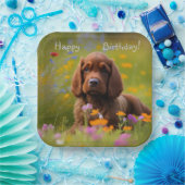 Brown Cocker Spaniel Pappteller (Party)