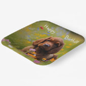 Brown Cocker Spaniel Pappteller (Gewinkelt)