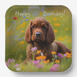 Brown Cocker Spaniel Pappteller