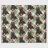 Brown Cocker Spaniel Spaß Hund über Weihnachten Geschenkpapier (Flach)