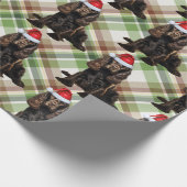 Brown Cocker Spaniel Spaß Hund über Weihnachten Geschenkpapier (Ecke)