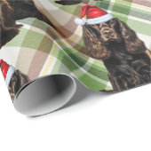Brown Cocker Spaniel Spaß Hund über Weihnachten Geschenkpapier (Rolleneckpunkt)