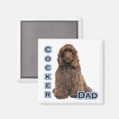 Brown Cocker Spaniel Vater 4 - Magnet (Vorderseite/Rückseite)
