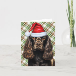Brown Cocker Spanisch Green Kariert Weihnachten