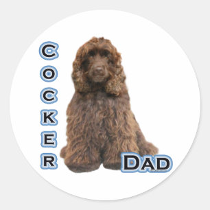 Brown Cocker Spanisch Vater 4 - Aufkleber