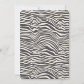 Brown Cocoa Zebra Print Einladung (Rückseite)