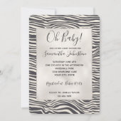 Brown Cocoa Zebra Print Einladung (Vorderseite)