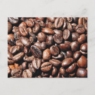 BROWN COFFEE BEANS FOTOGRAFIE BACKGRUNDS FOODS POSTKARTE