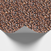 Brown Coffee Beans gepolstertes Muster Geschenkpapier (Ecke)