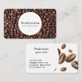 Brown Coffee Beans Visitenkarte (Vorne/Hinten)