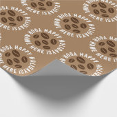 Brown coffee boans Weihnachtsverpackung Papier Des Geschenkpapier (Ecke)
