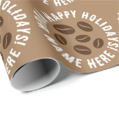 Brown coffee boans Weihnachtsverpackung Papier Des Geschenkpapier (Rolleneckpunkt)