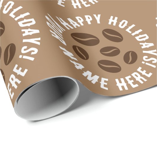Brown coffee boans Weihnachtsverpackung Papier Des Geschenkpapier (Rolleneckpunkt)