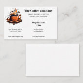 Brown Coffee Cup Boans Sales Roastbauer Shop Visitenkarte (Vorne/Hinten)