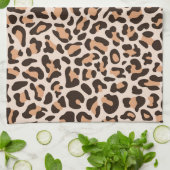 Brown Coffee Leopard Print Retro Küchentücher (Gefaltet)